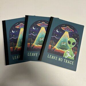 Greenroom Composition Notebook Wide Ruled Alien Leave No Trace (Pack of 3)